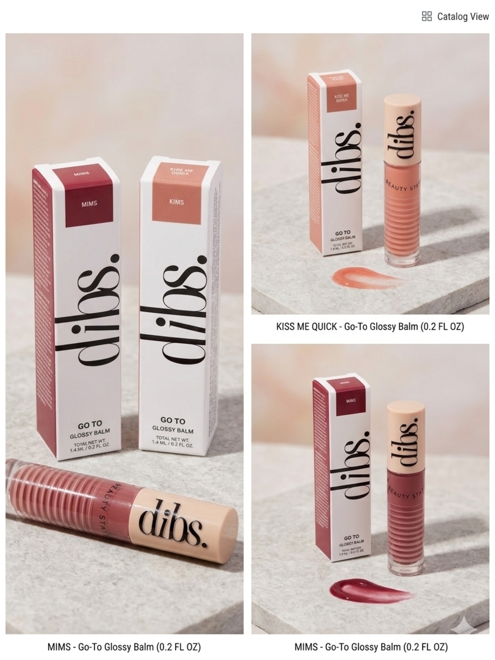 dibs. Go-To Glossy Balm Duo in Mauve & Peach